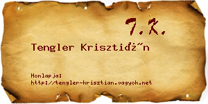 Tengler Krisztián névjegykártya