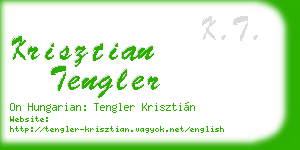 krisztian tengler business card